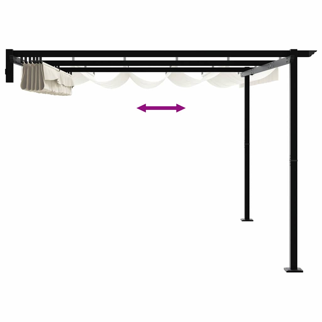 Gazebo 400 x 300 x 200 cm Cream Polyester