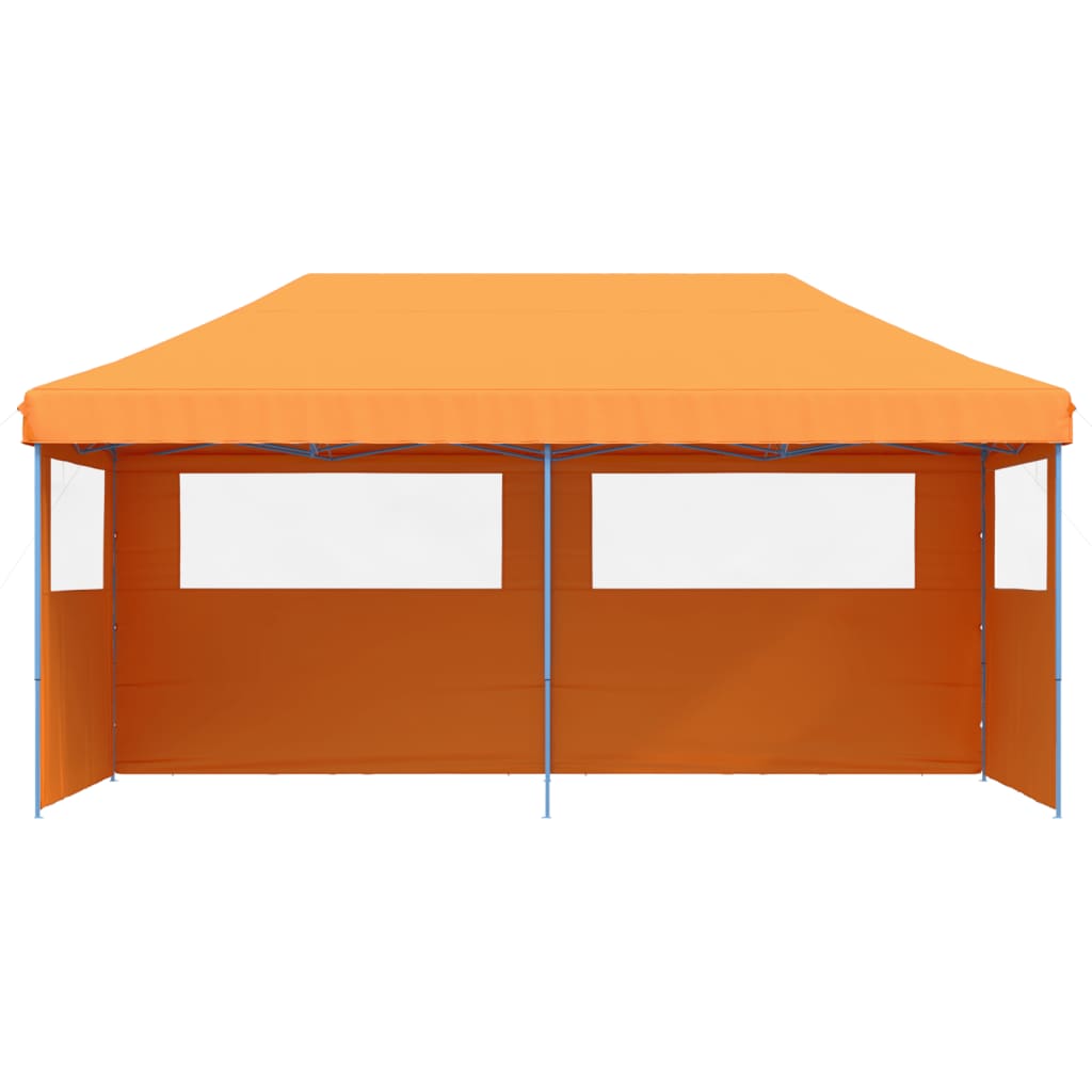 vidaXL Foldable Party Tent Pop-Up with 3 Sidewalls Orange