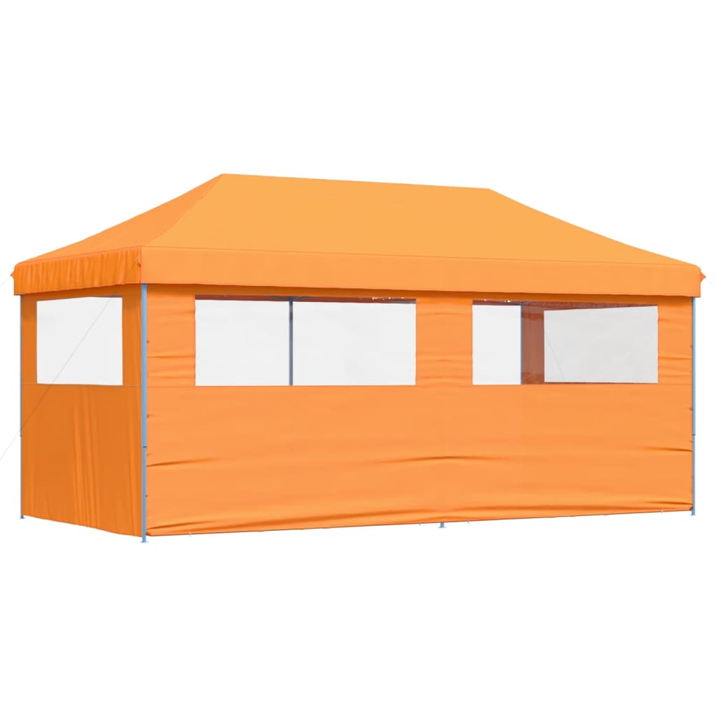 vidaXL Foldable Party Tent Pop-Up with 3 Sidewalls Orange