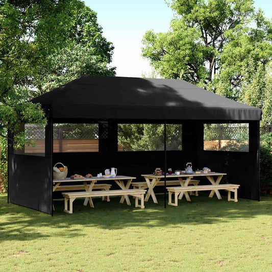 Party Tent Black with Black Frame Oxford Fabric