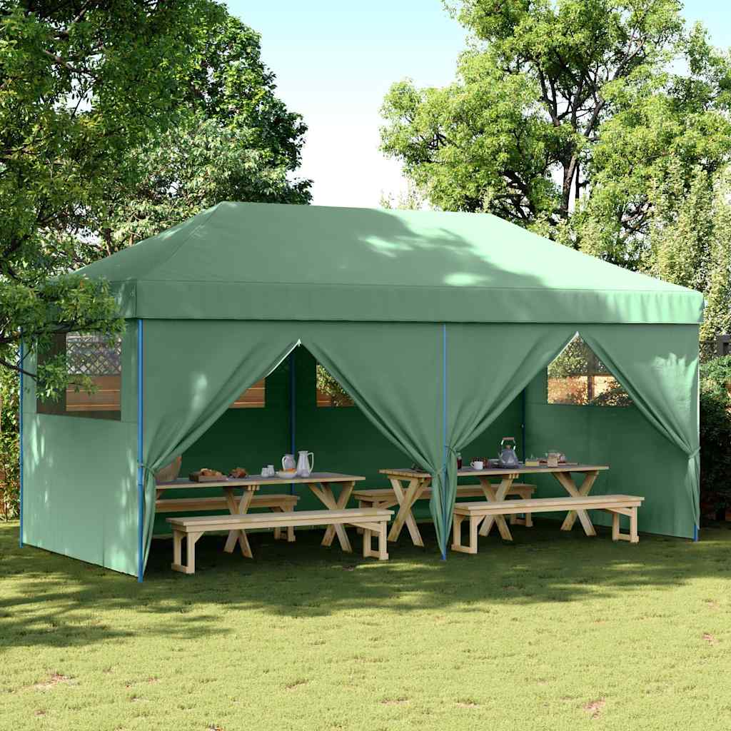 Party Tent Green with Blue Frame Oxford Fabric