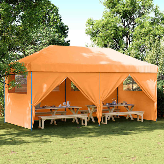 Party Tent Orange with Blue Frame Oxford Fabric