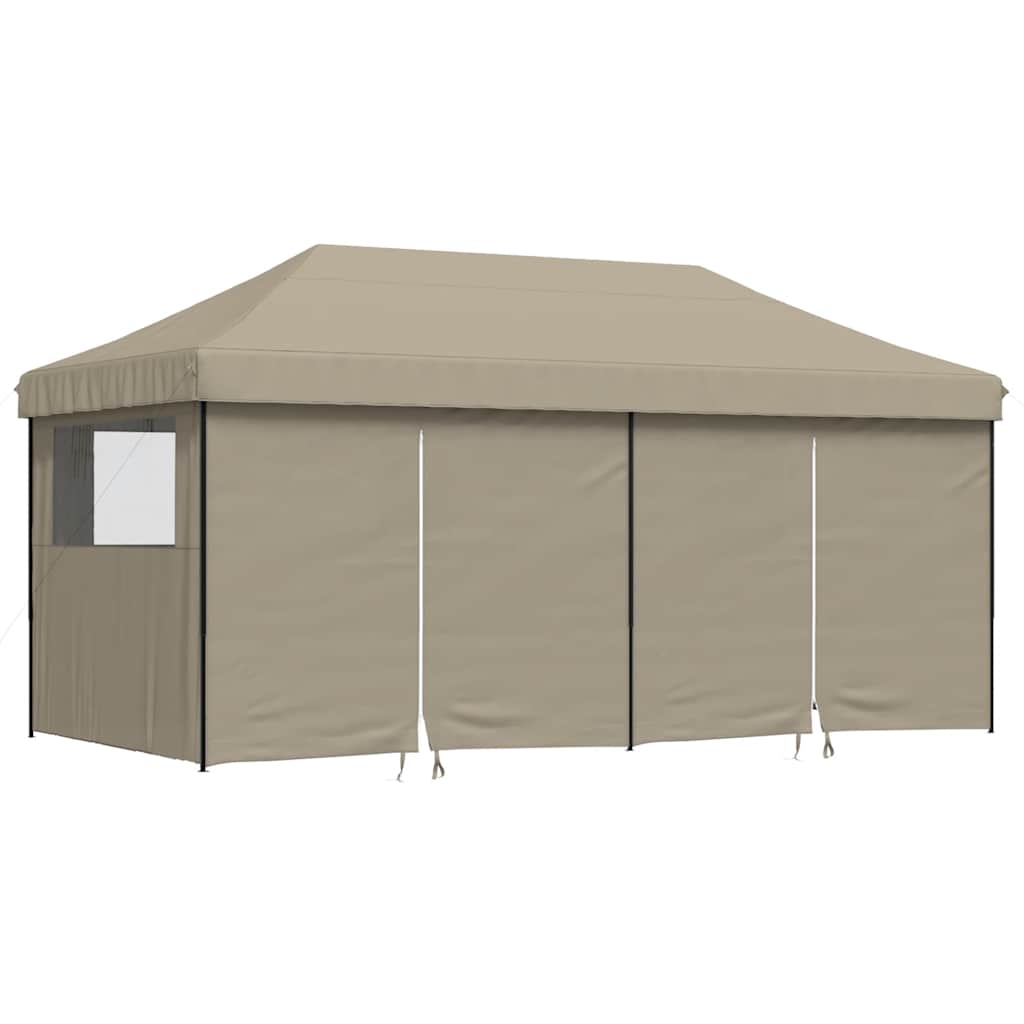 Party Tent Taupe with Black Frame Oxford Fabric