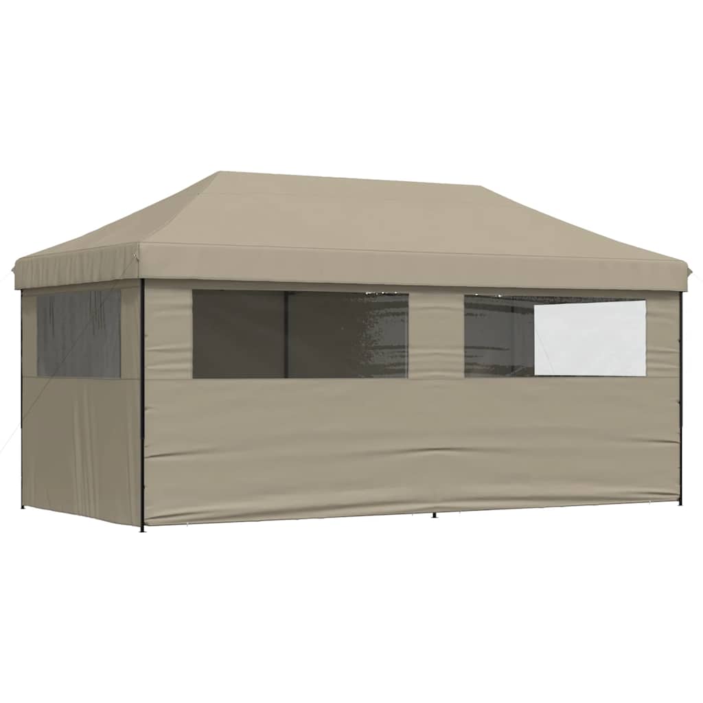 Party Tent Taupe with Black Frame Oxford Fabric