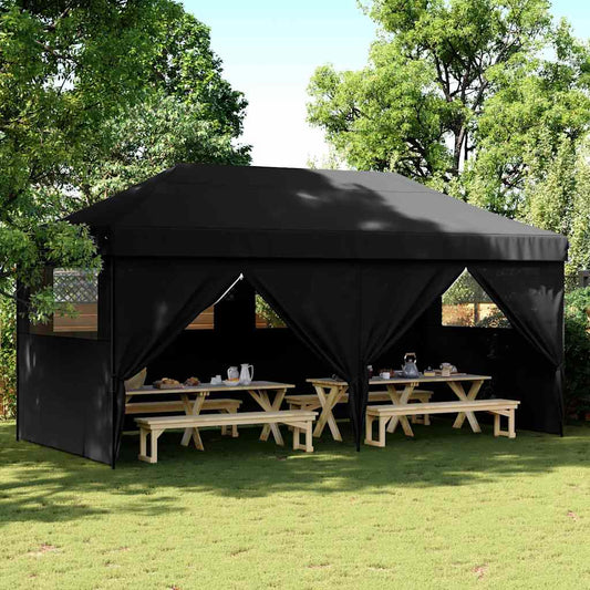 Party Tent Black with Black Frame Oxford Fabric