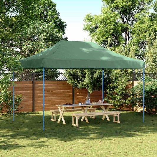 Party Tent Green with Blue Frame Oxford Fabric