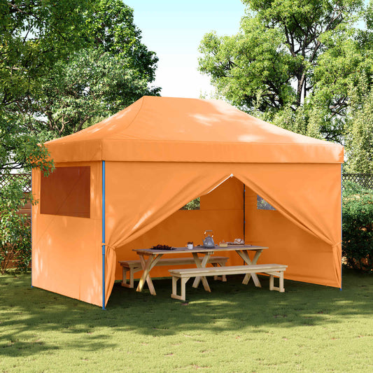 Party Tent Orange with Blue Frame Oxford Fabric