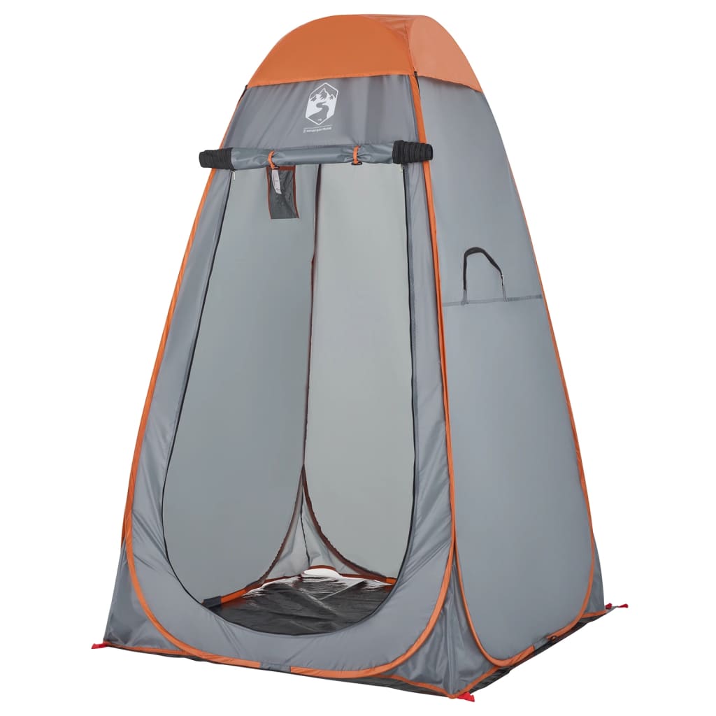 vidaXL Privacy Tent Grey and Orange Pop-up Waterproof