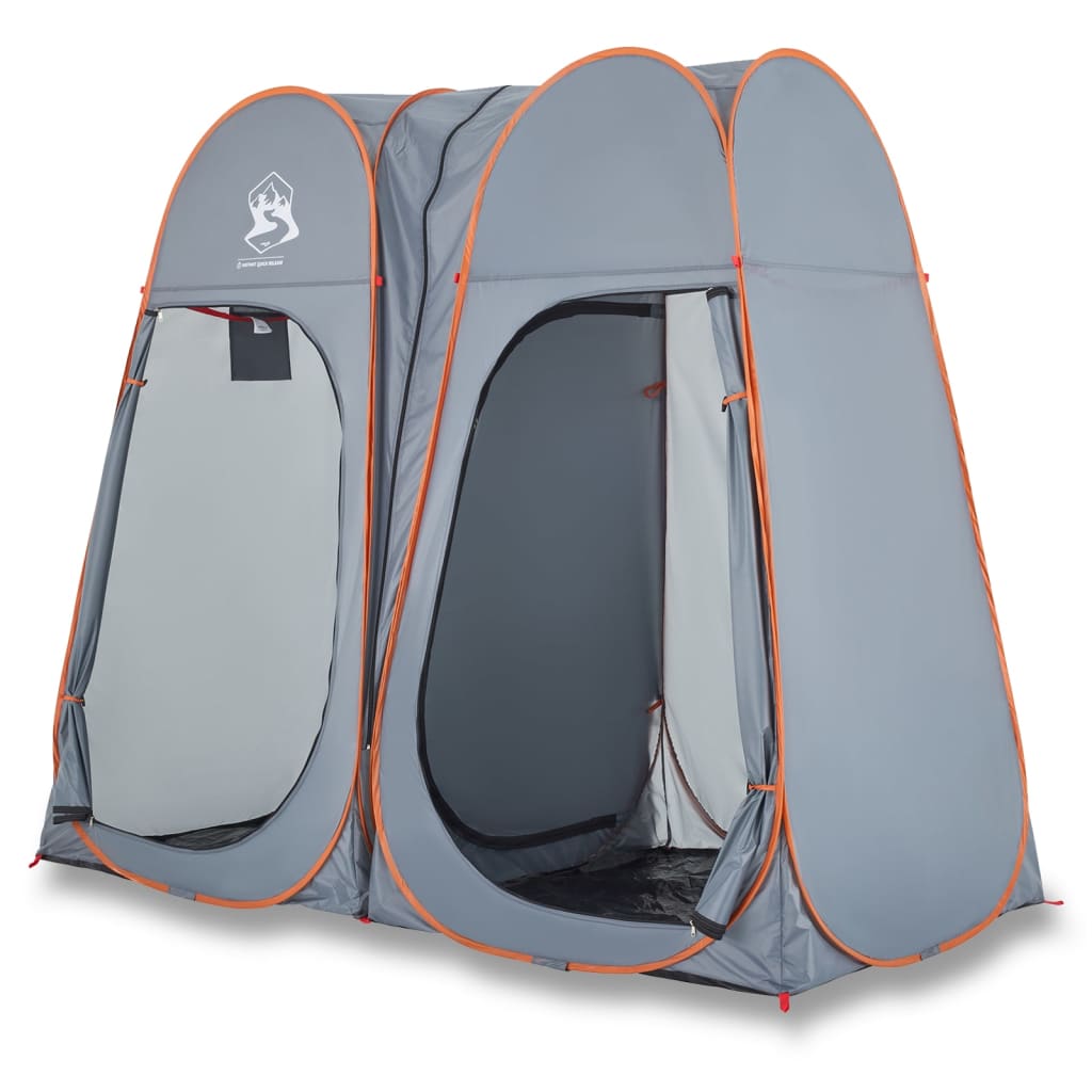 vidaXL Privacy Tent Grey and Orange Pop-up Waterproof