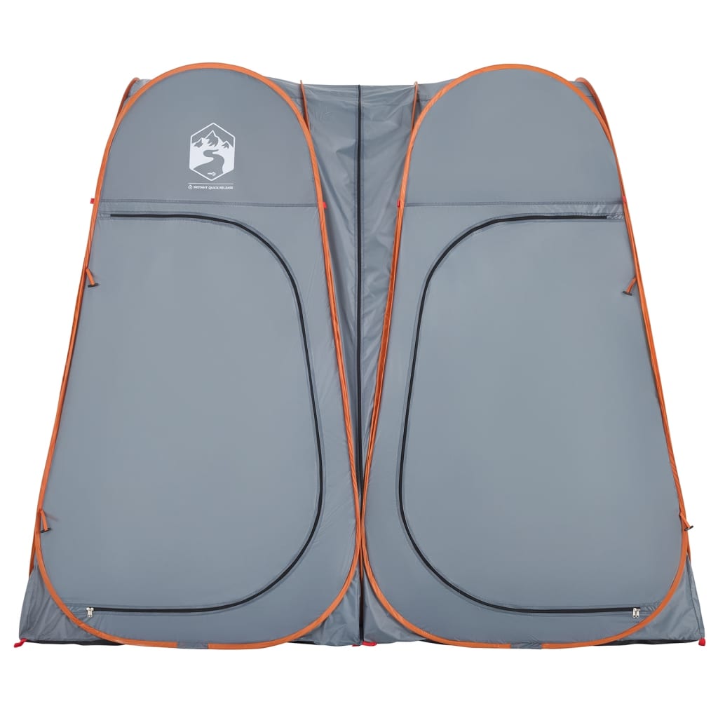 vidaXL Privacy Tent Grey and Orange Pop-up Waterproof