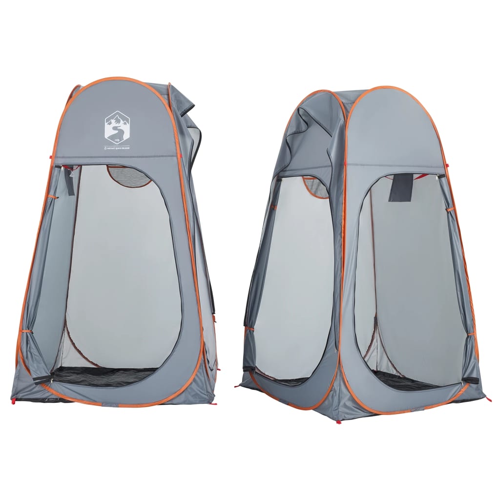 vidaXL Privacy Tent Grey and Orange Pop-up Waterproof