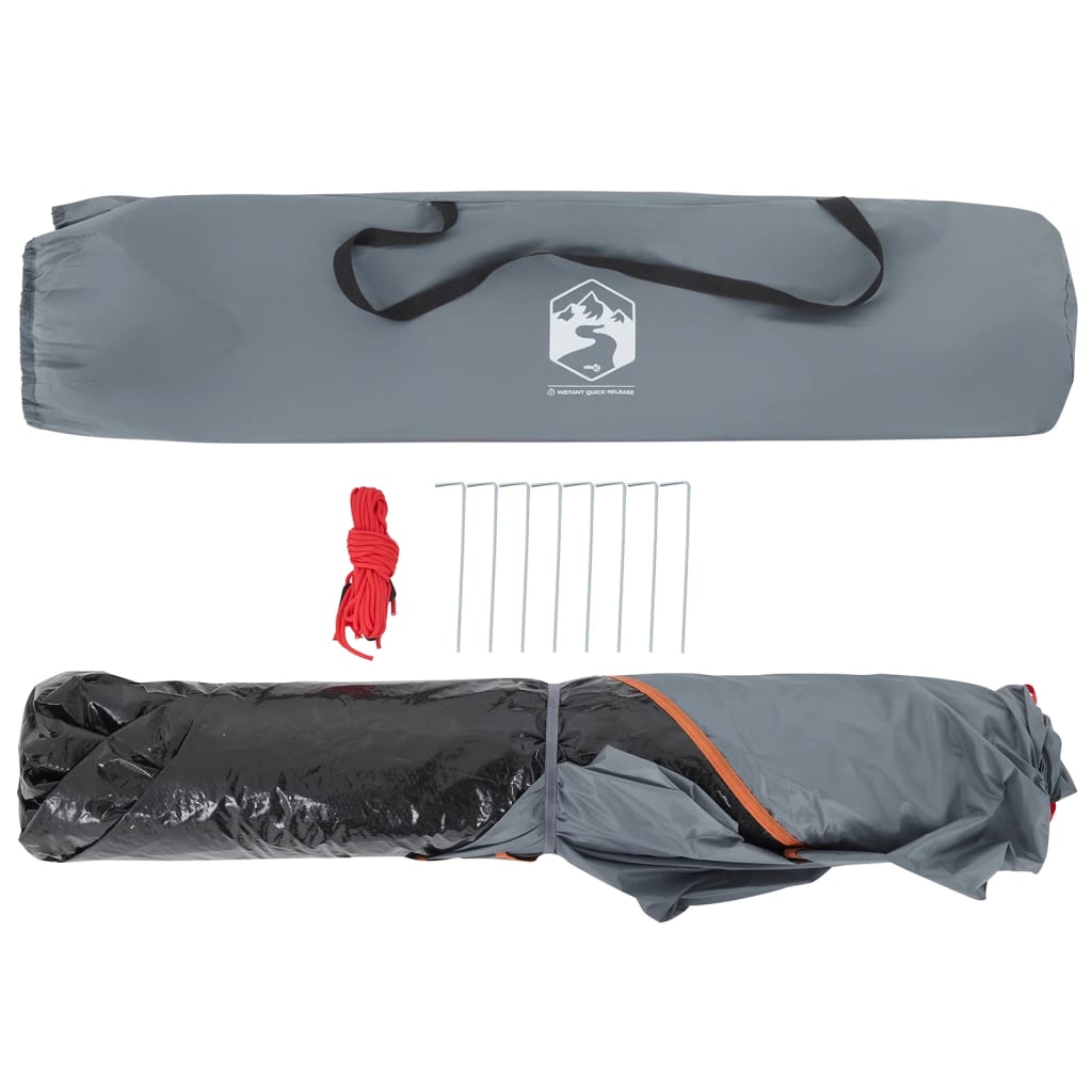 vidaXL Privacy Tent Grey and Orange Quick Release Waterproof