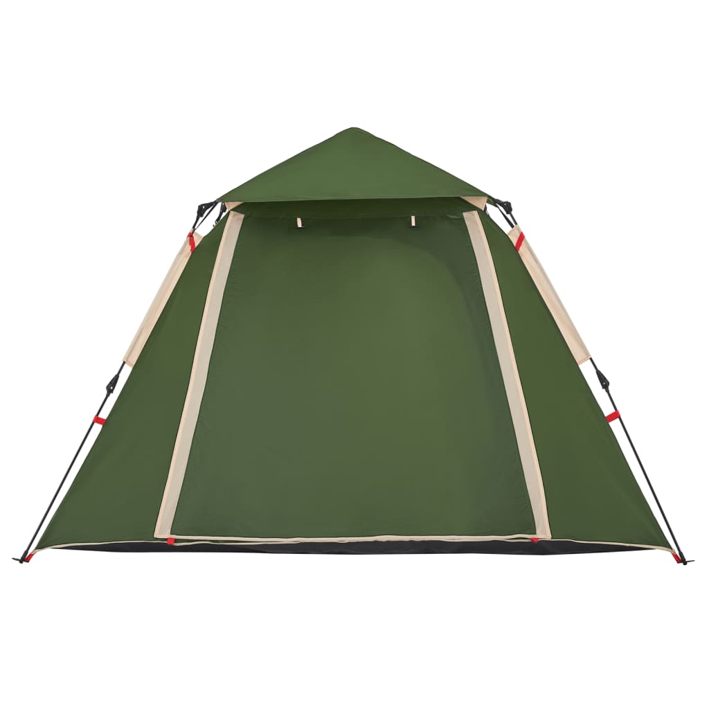 vidaXL Camping Tent Dome 4-Person Green Quick Release