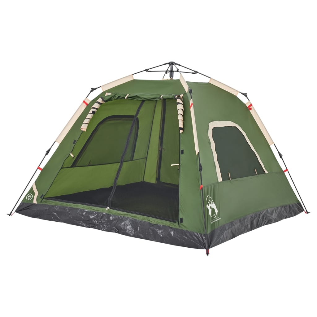 vidaXL Camping Tent Dome 5-Person Green Quick Release