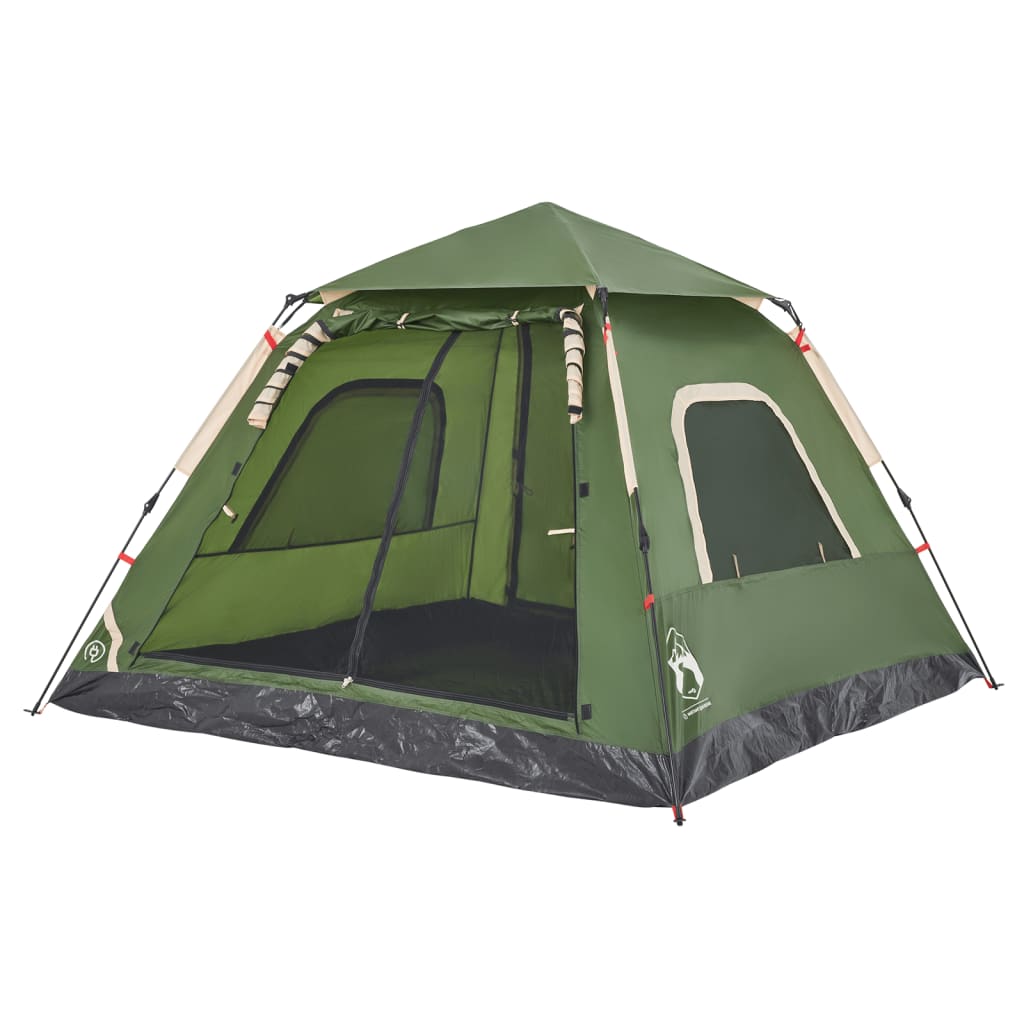 vidaXL Camping Tent Dome 5-Person Green Quick Release