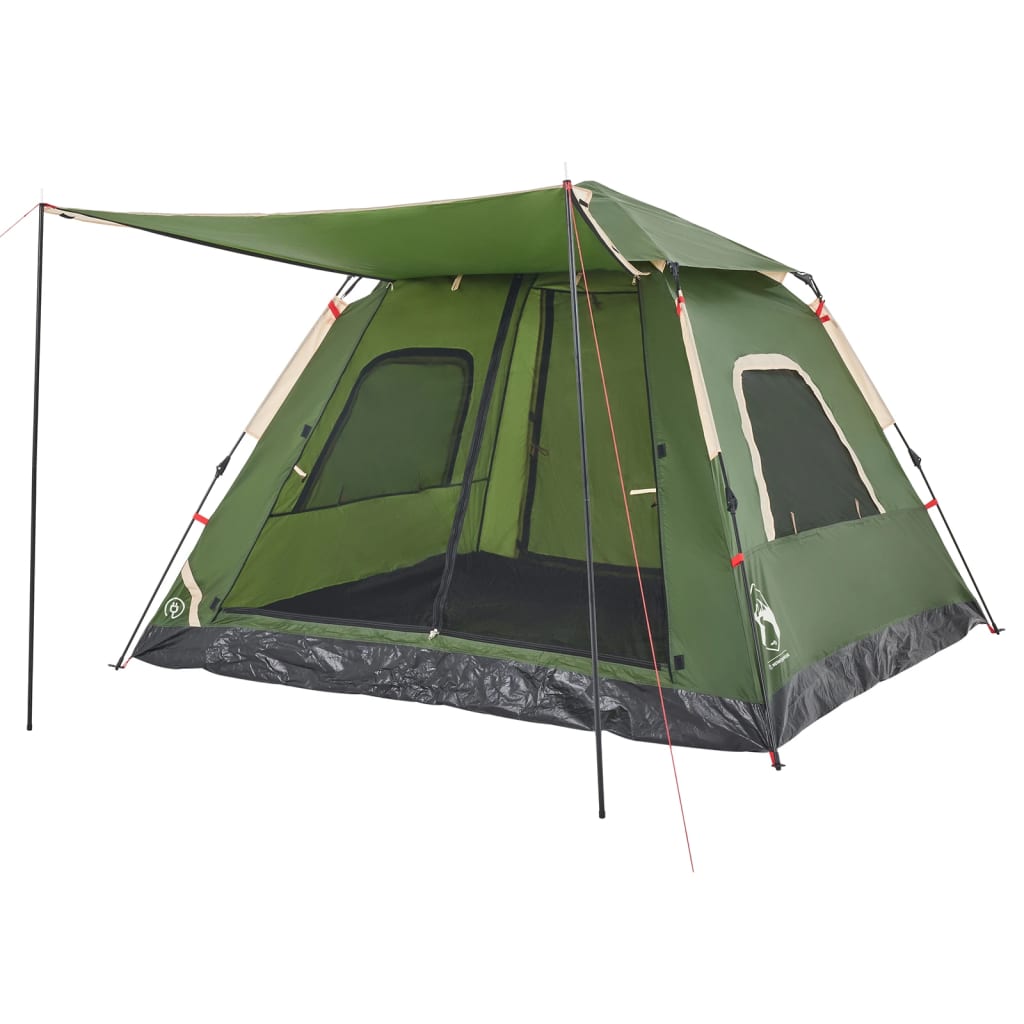 vidaXL Camping Tent Dome 5-Person Green Quick Release