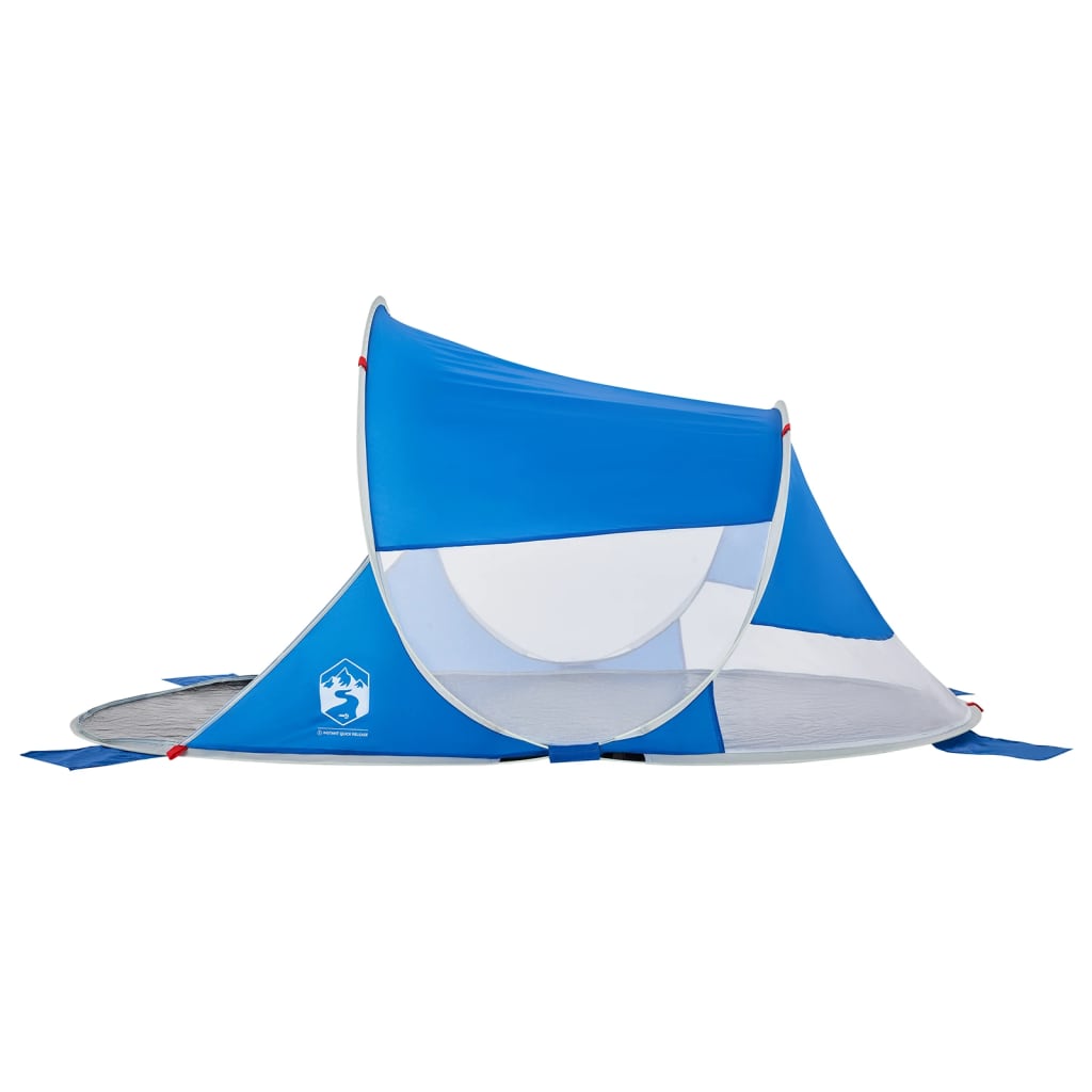 vidaXL Beach Tent Azure Blue Pop-up Waterproof