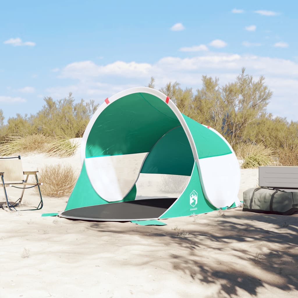 vidaXL Beach Tent Sea Green Pop-up Waterproof