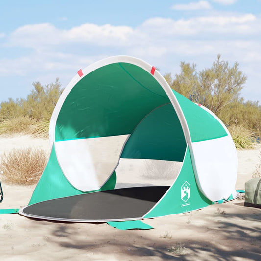 vidaXL Beach Tent Sea Green Pop-up Waterproof