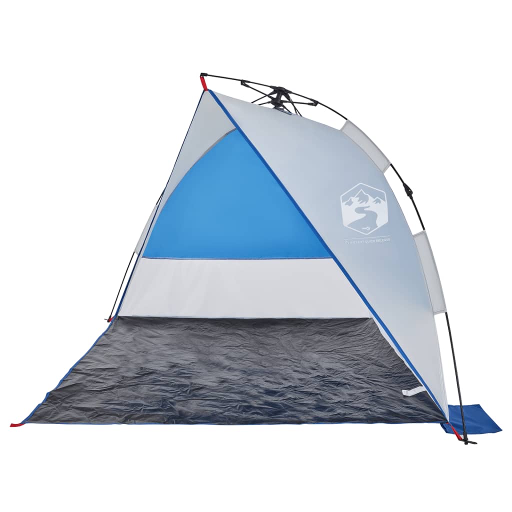 vidaXL Beach Tent Azure Blue Quick Release Waterproof