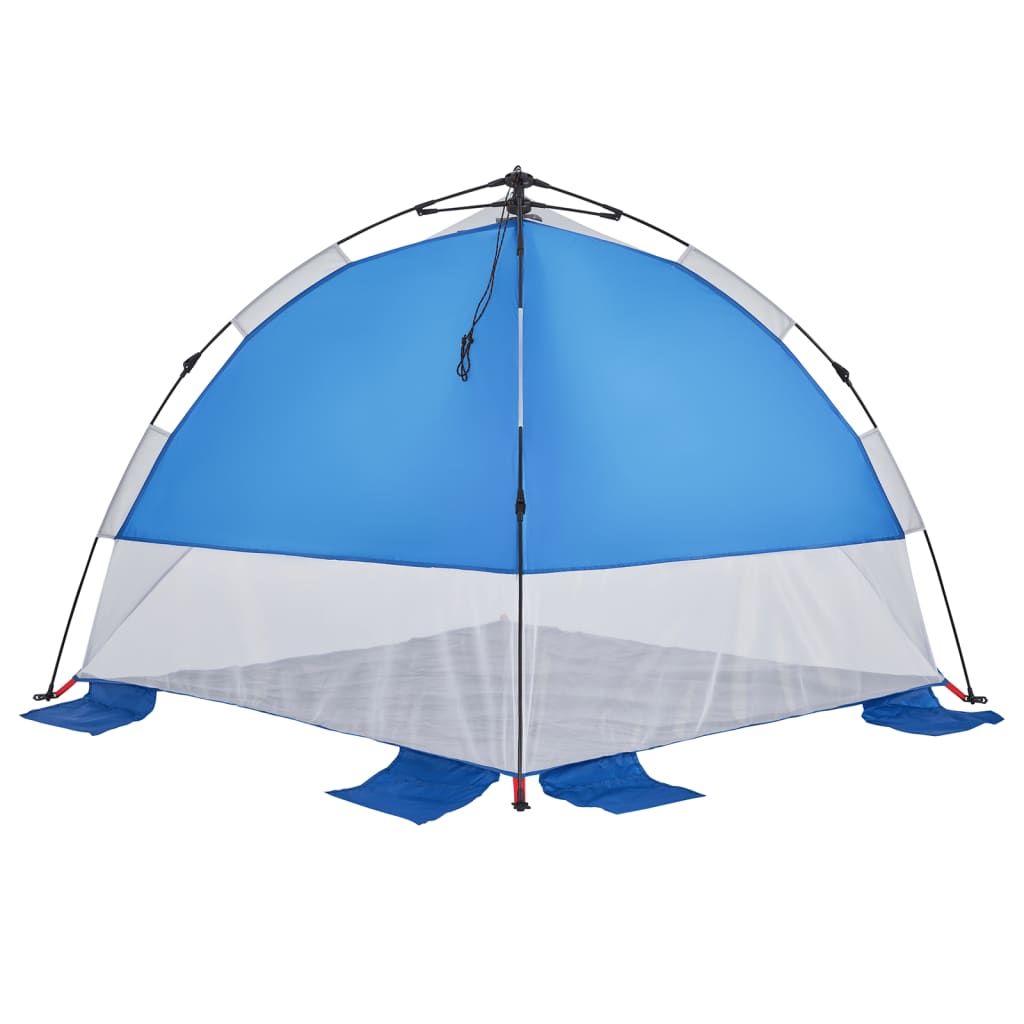 vidaXL Beach Tent Azure Blue Quick Release Waterproof