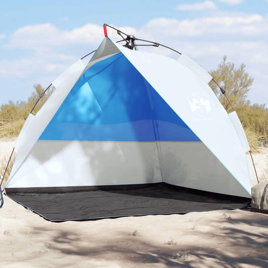 vidaXL Beach Tent Azure Blue Quick Release Waterproof