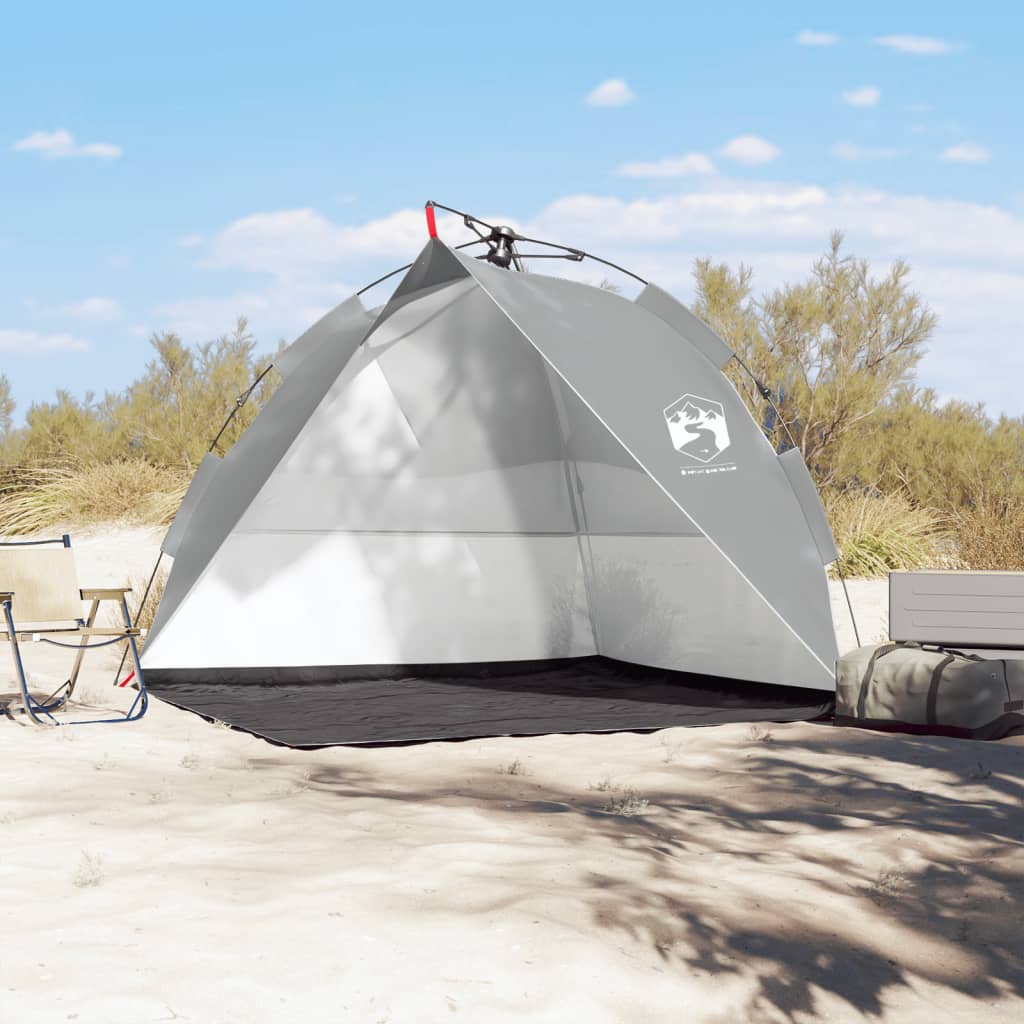 vidaXL Beach Tent Grey Quick Release Waterproof