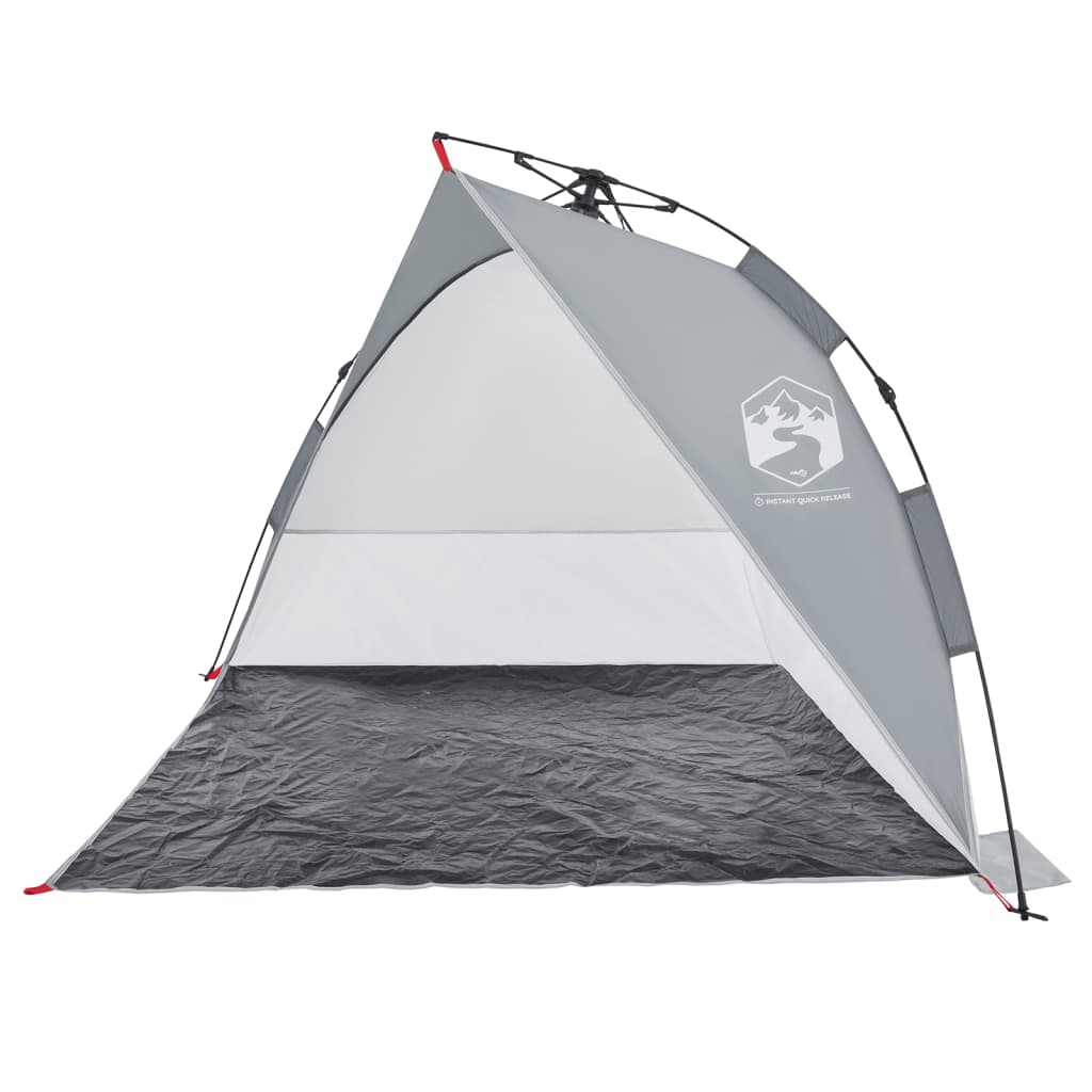 vidaXL Beach Tent Grey Quick Release Waterproof