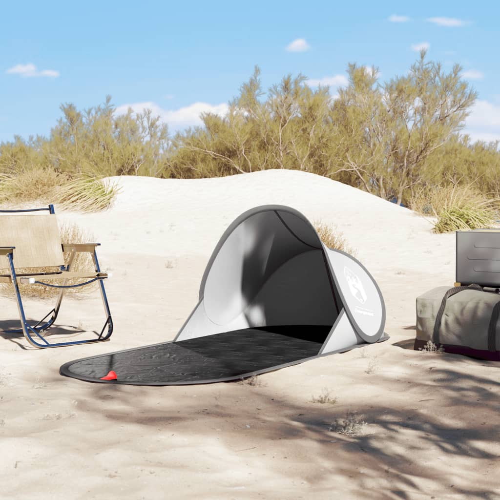 vidaXL Beach Tent Grey Pop-up Waterproof