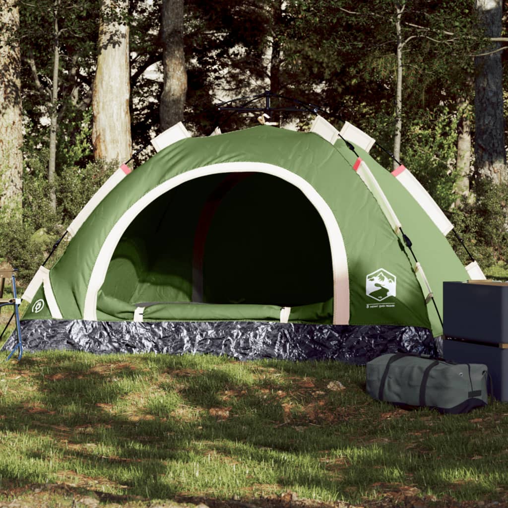 vidaXL Camping Tent 2-Person Green Quick Release