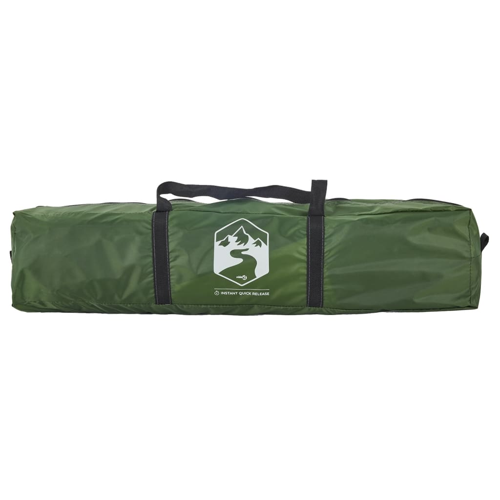 vidaXL Camping Tent 3-Person Green Quick Release