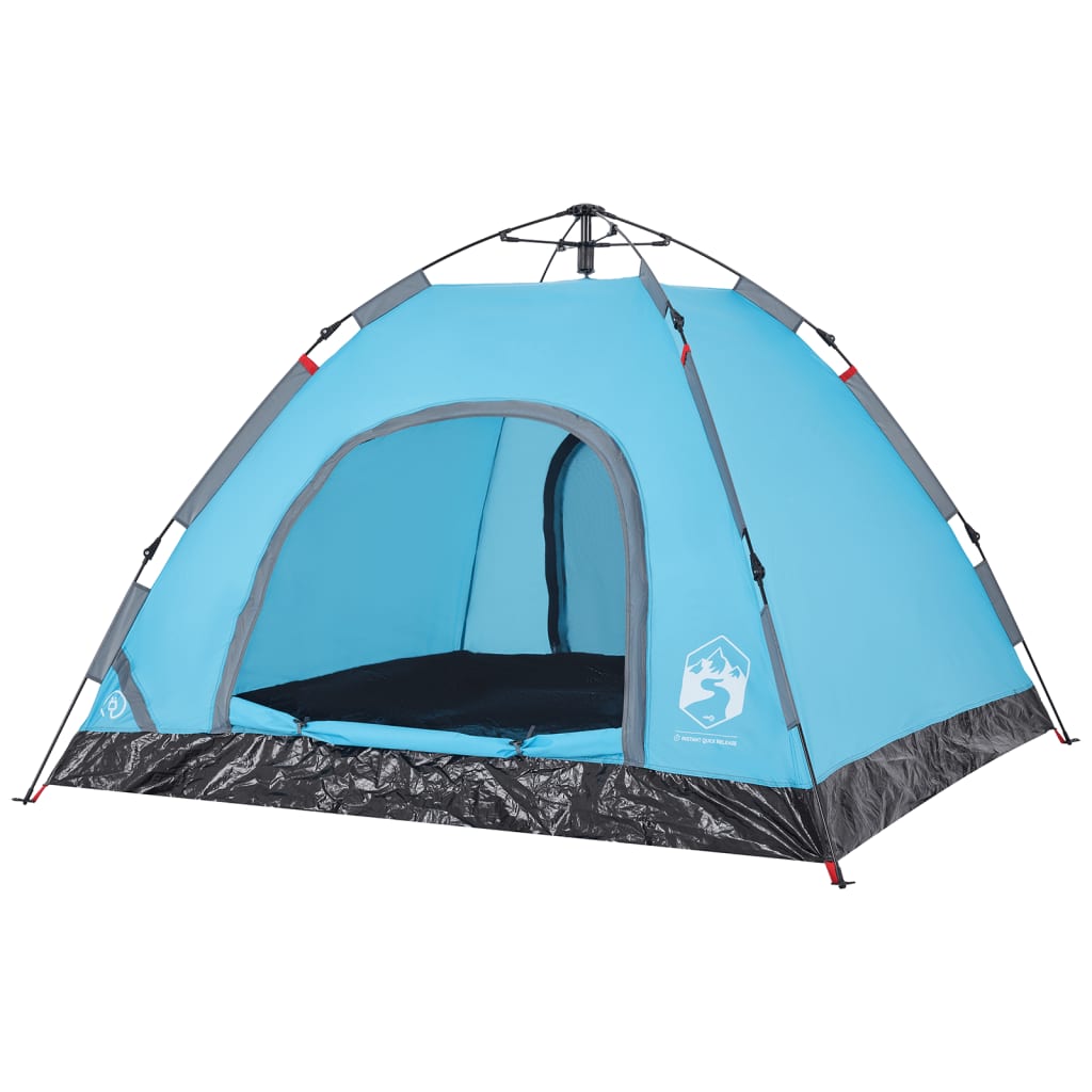 vidaXL Camping Tent 3-Person Blue Quick Release