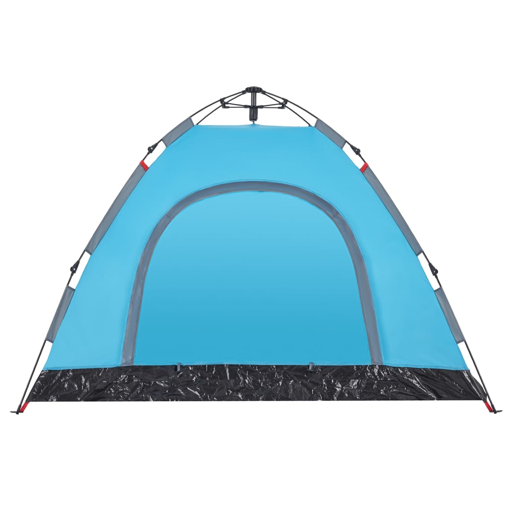 vidaXL Camping Tent 3-Person Blue Quick Release