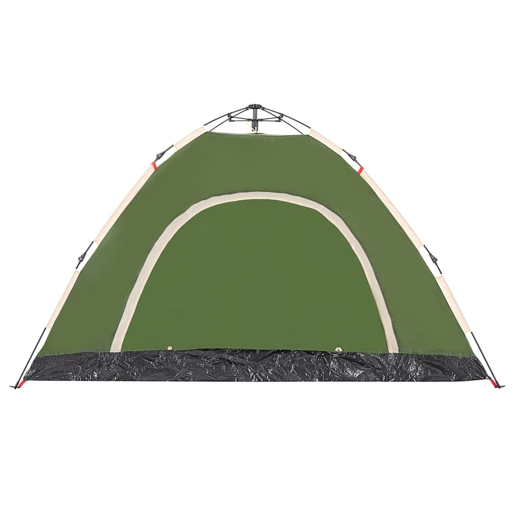 vidaXL Camping Tent 4-Person Green Quick Release