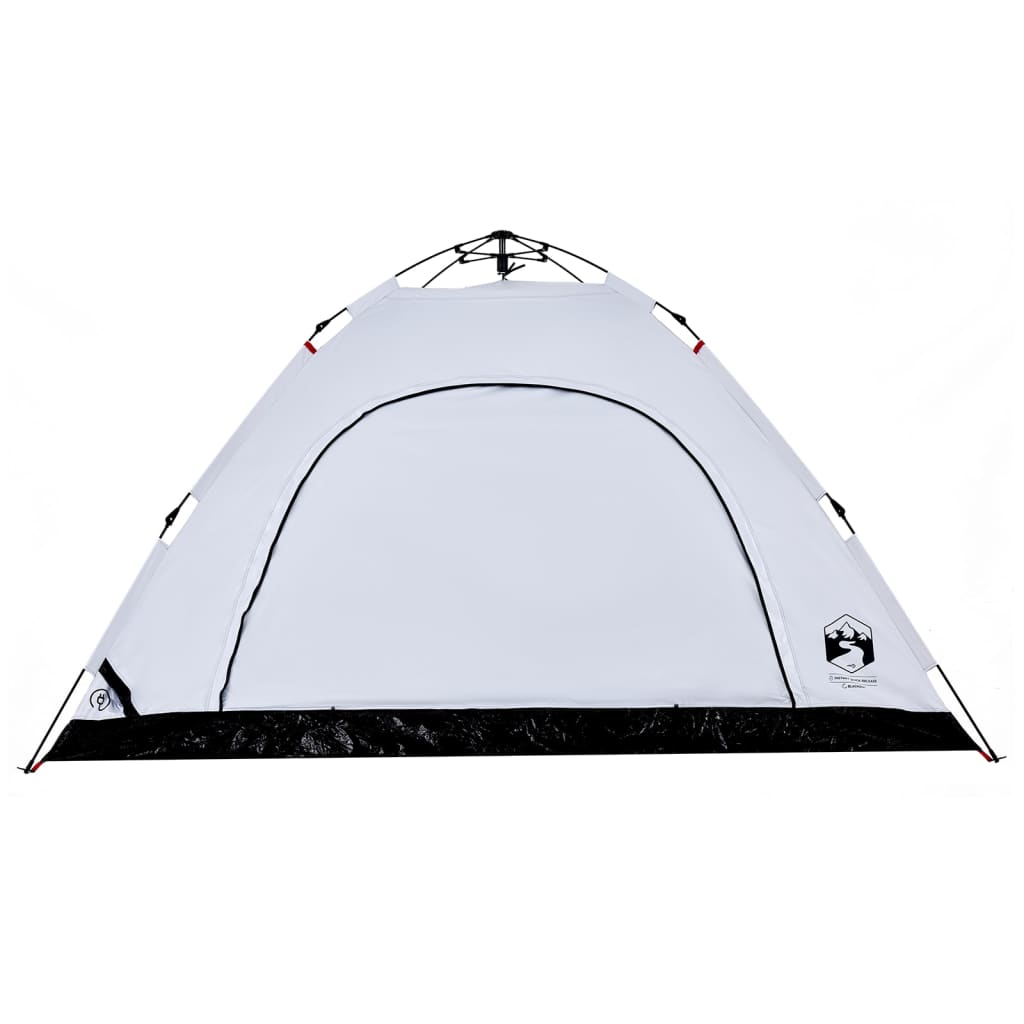 vidaXL Camping Tent 5-Person White Blackout Fabric Quick Release