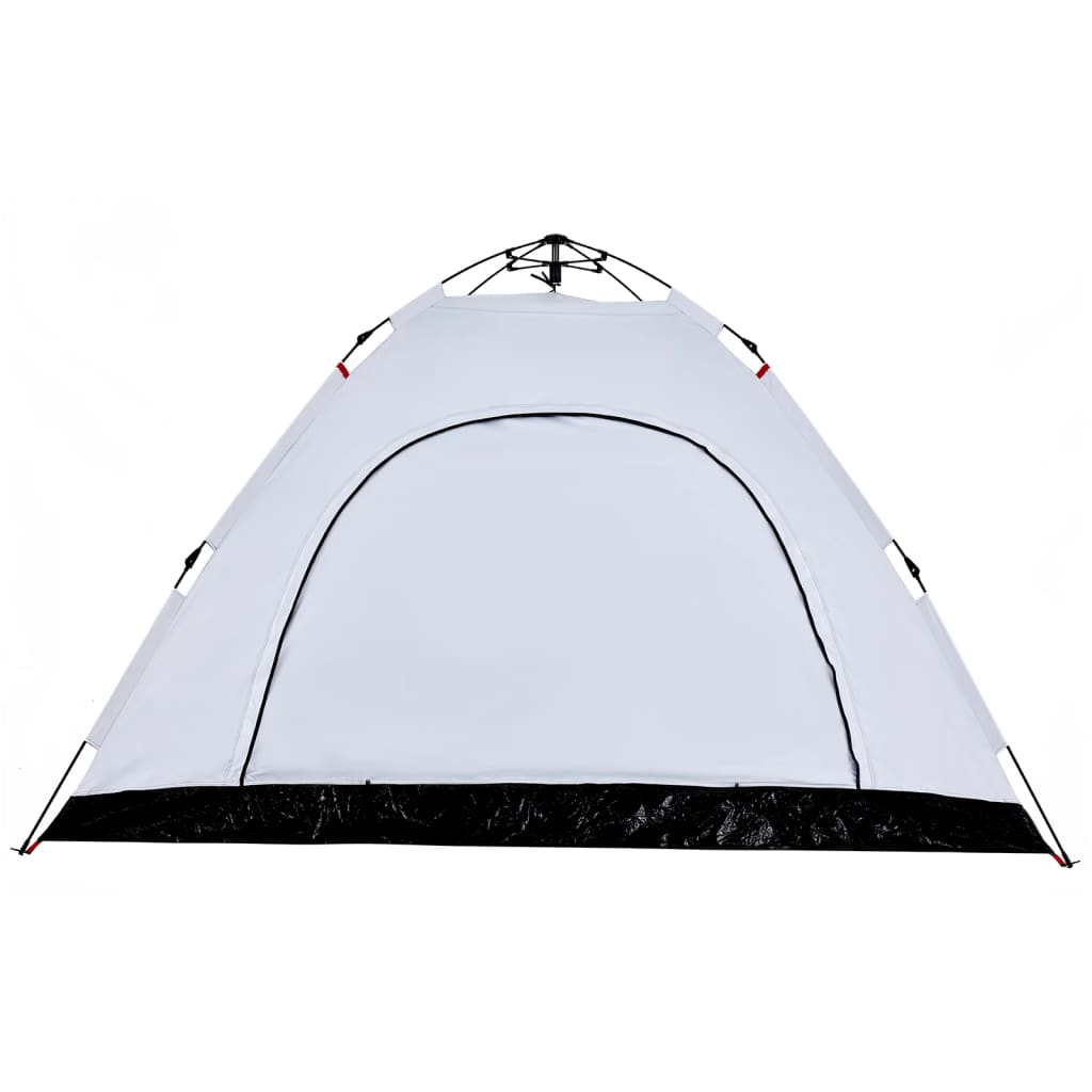 vidaXL Camping Tent 5-Person White Blackout Fabric Quick Release