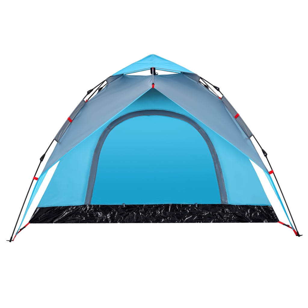 vidaXL Camping Tent Dome 3-Person Blue Quick Release