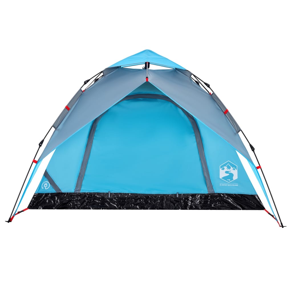 vidaXL Camping Tent Dome 4-Person Blue Quick Release