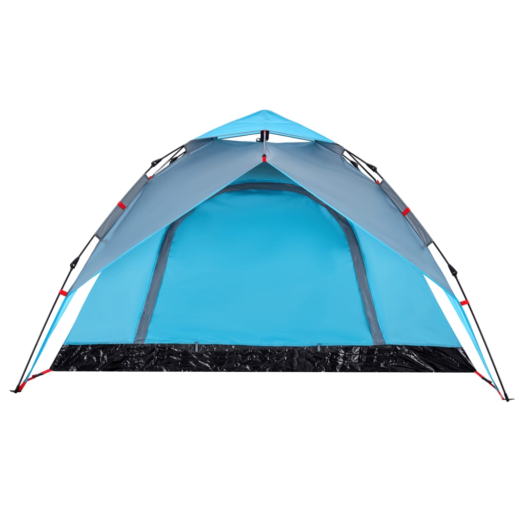 vidaXL Camping Tent Dome 4-Person Blue Quick Release