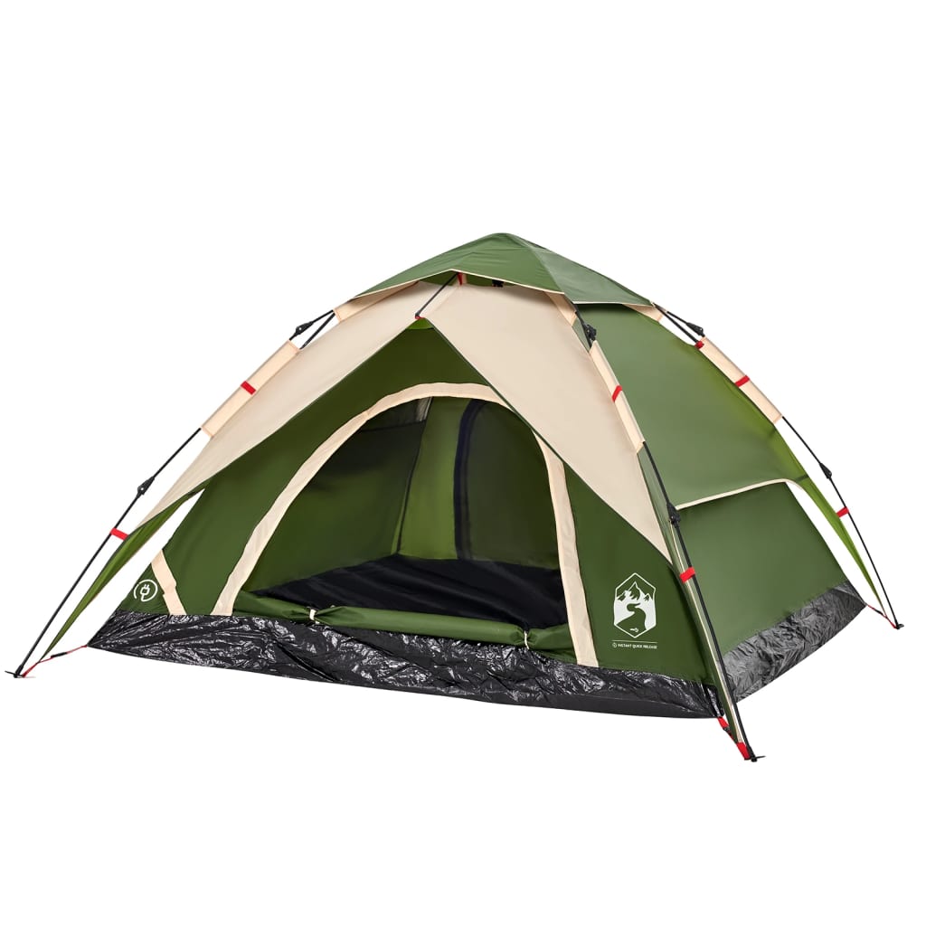 vidaXL Camping Tent Dome 5-Person Green Quick Release