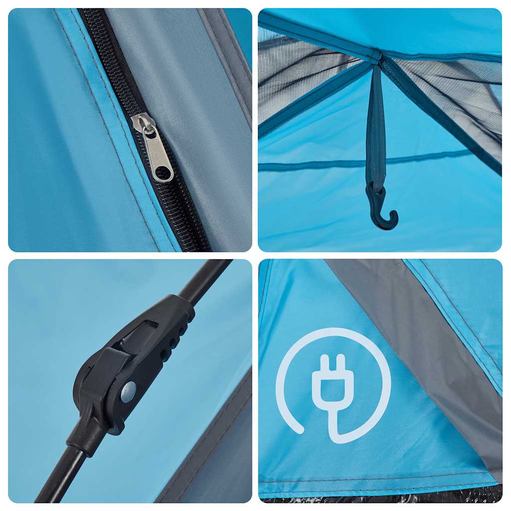 Camping Tent Dome 5-Person Blue Quick Release