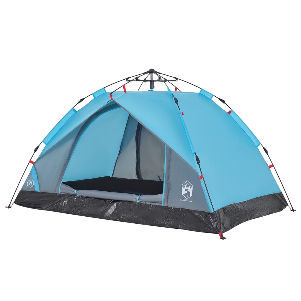 vidaXL Camping Tent Dome 2-Person Blue Quick Release