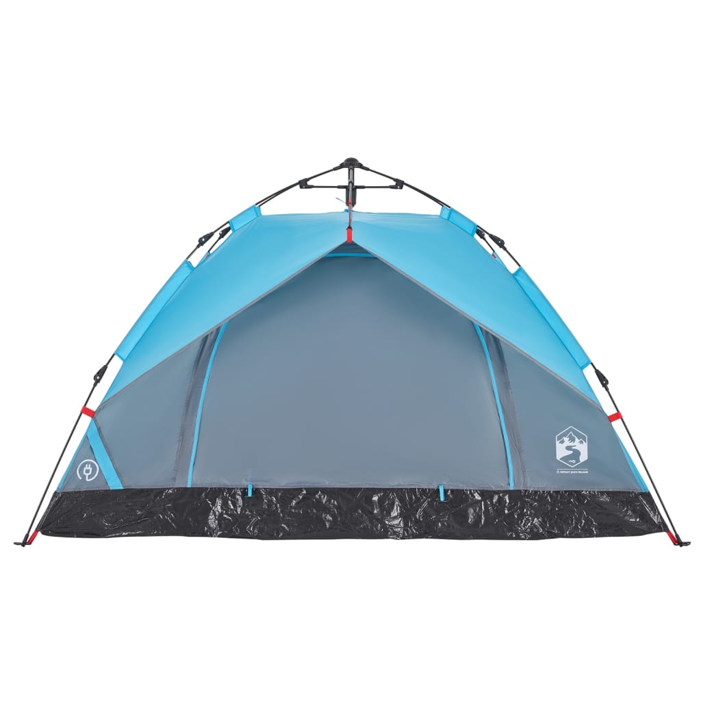 vidaXL Camping Tent Dome 2-Person Blue Quick Release