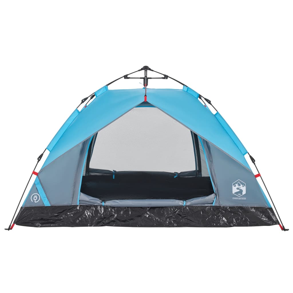 vidaXL Camping Tent Dome 2-Person Blue Quick Release