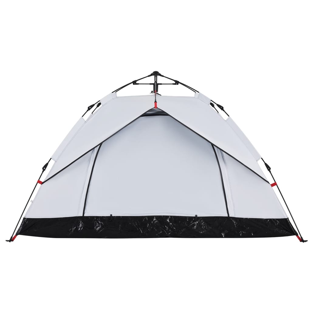 vidaXL Camping Tent Dome 2-Person White Blackout Fabric Quick Release