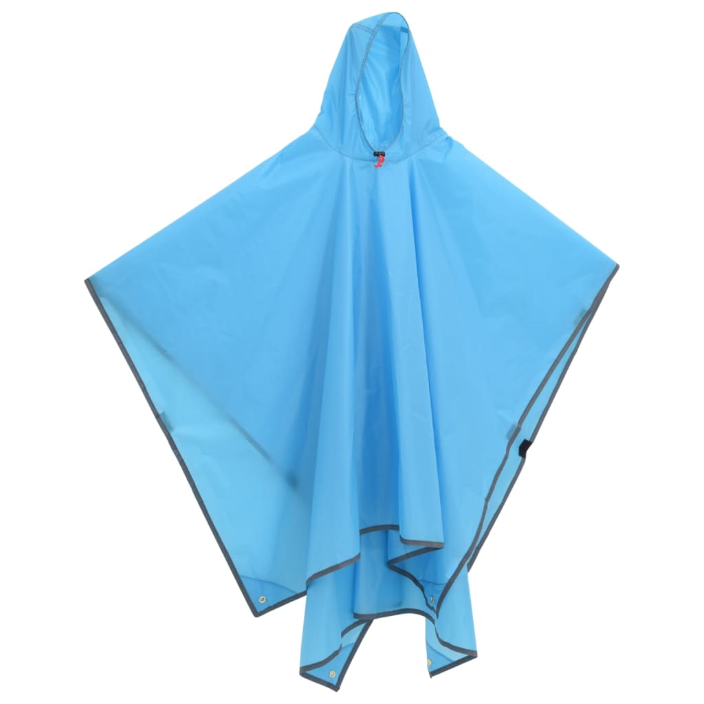 vidaXL Rain Poncho with Hood 2-in-1 Design Blue 223x145 cm