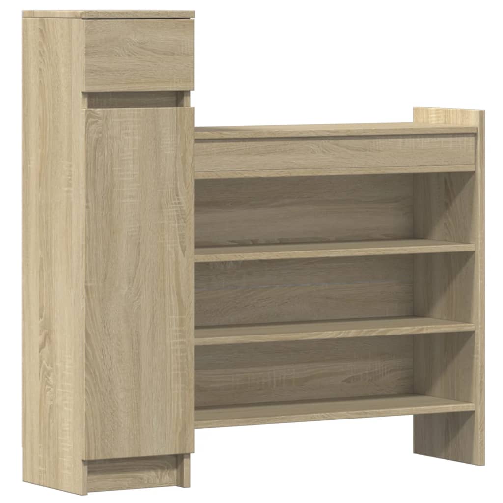 Shoe Cabinet Sonoma Oak 100,5x28x100 cm Engineered Wood