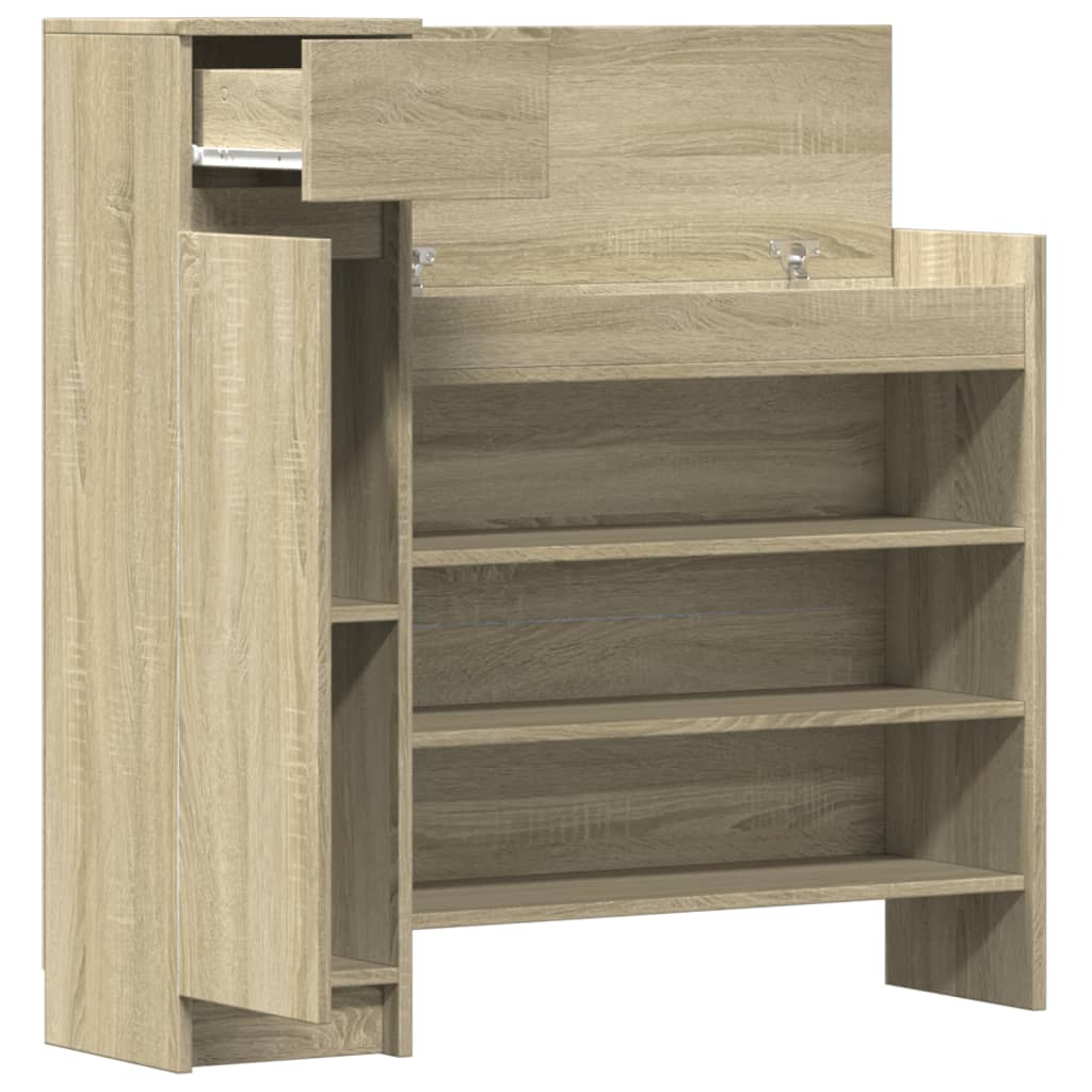Shoe Cabinet Sonoma Oak 100,5x28x100 cm Engineered Wood