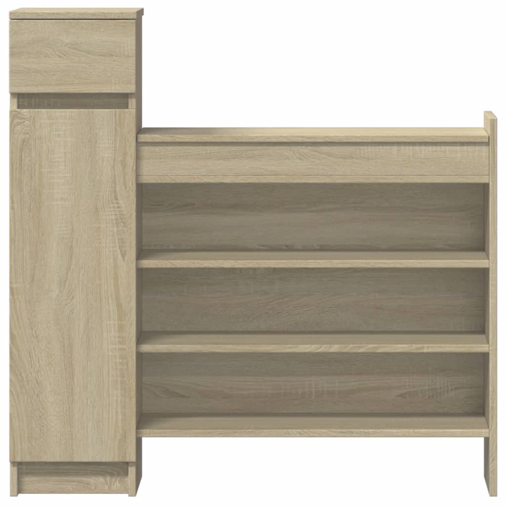 Shoe Cabinet Sonoma Oak 100,5x28x100 cm Engineered Wood