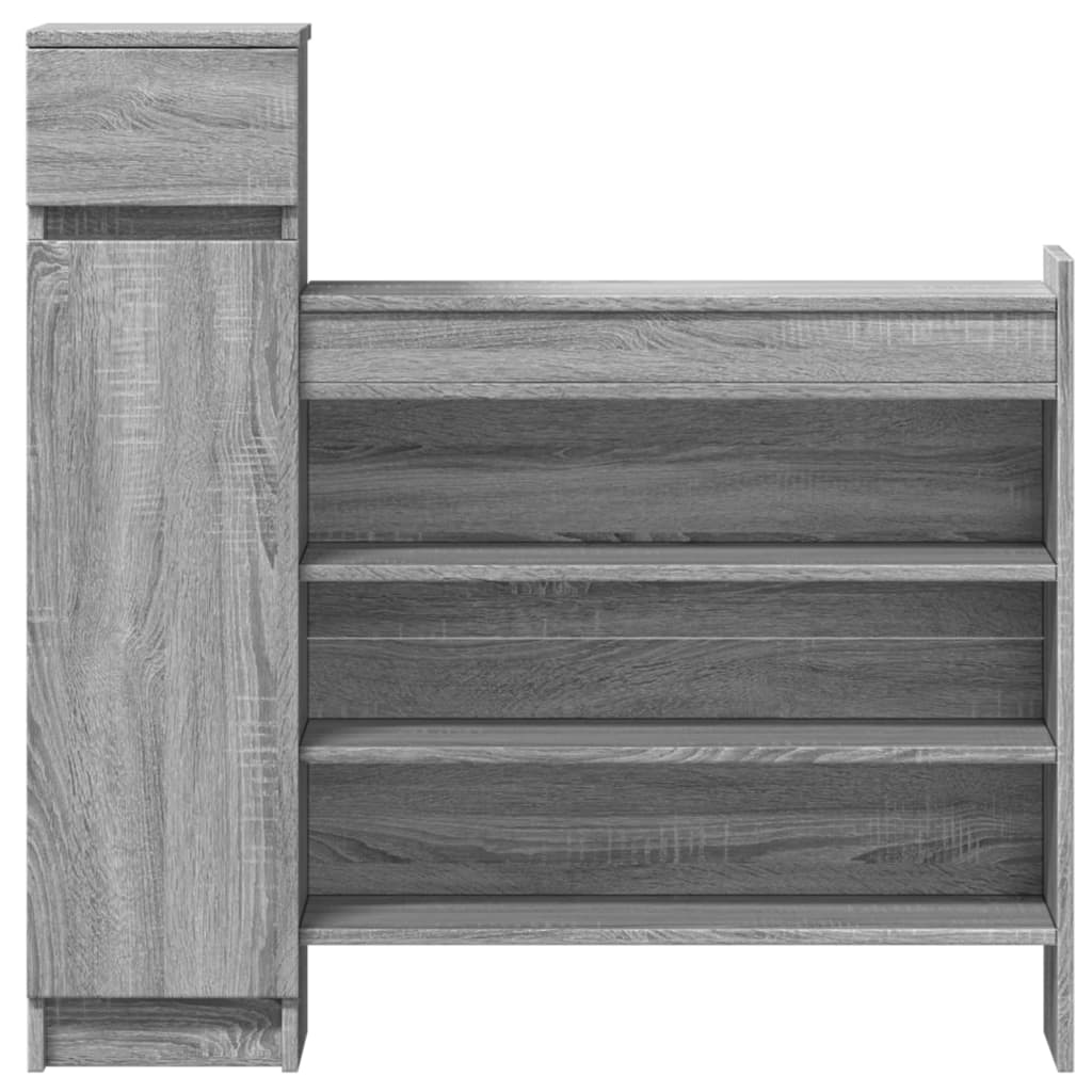 Shoe Cabinet Grey Sonoma 100,5x28x100 cm Engineered Wood
